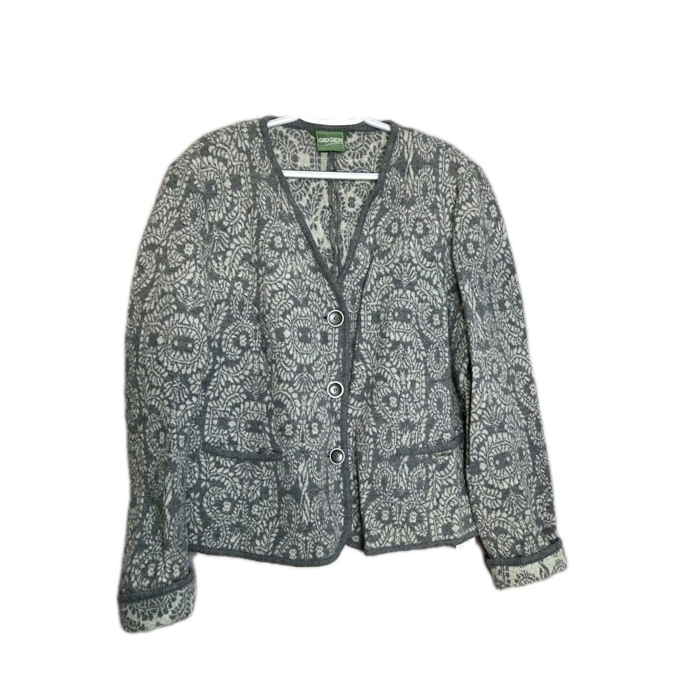 Vintage‎ Geiger Collections Wool Jacket Size 48 (US 18/20) CottageGrandmacore